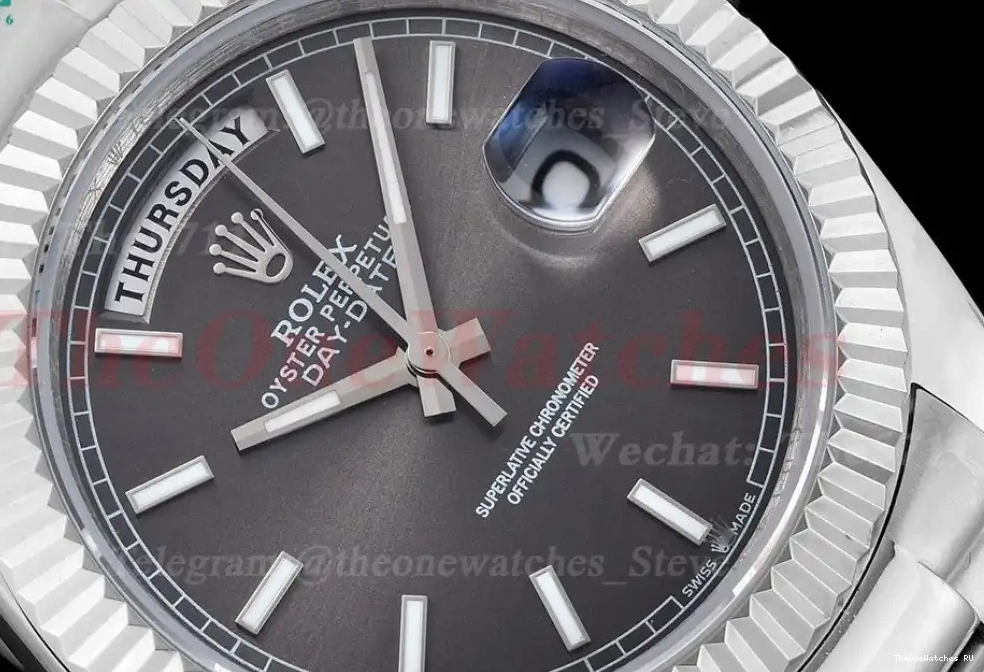 Daydate 40MM GDF Stk SS Grey MY8215 SS 0428